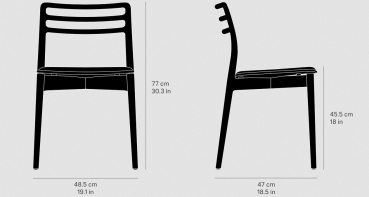 Vipp 481 Cabin Stuhl Eiche schwarz